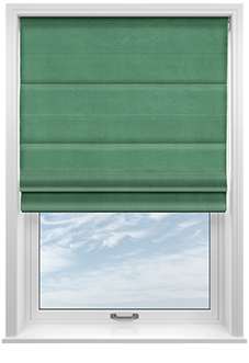 Ultra Luxe Velvet, Jade - Twist&Fit Roman Blind